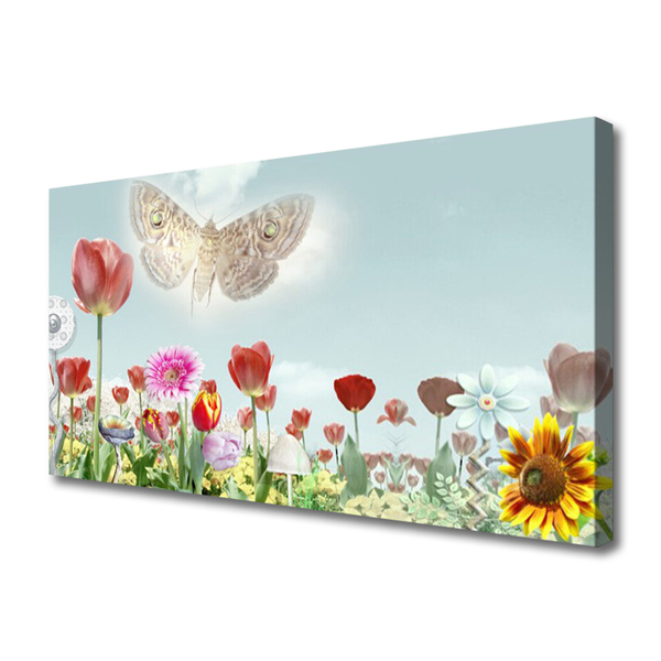 Canvas print Flowers nature multi