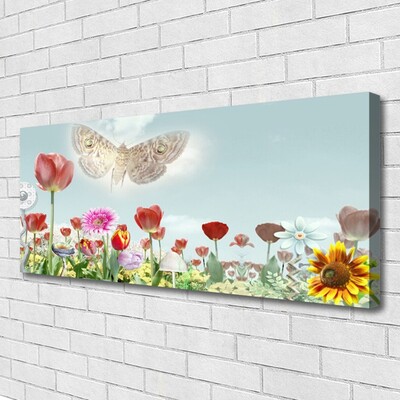 Canvas print Flowers nature multi