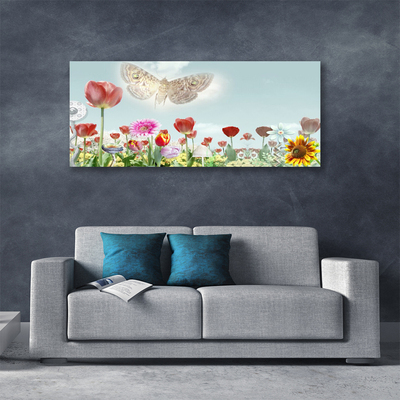 Canvas print Flowers nature multi