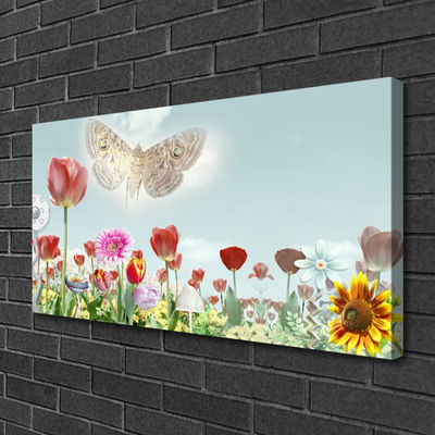 Canvas print Flowers nature multi