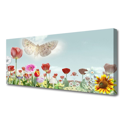 Canvas print Flowers nature multi