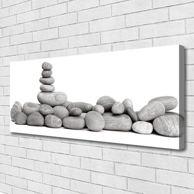 Canvas print Stones art grey