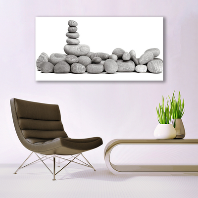 Canvas print Stones art grey