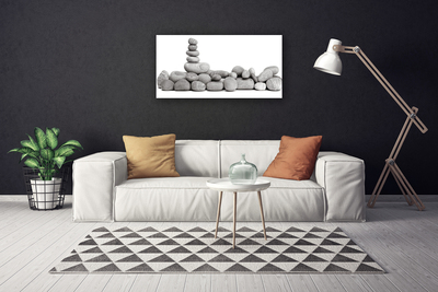 Canvas print Stones art grey