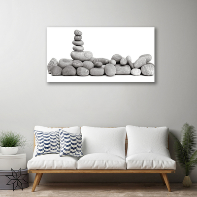 Canvas print Stones art grey