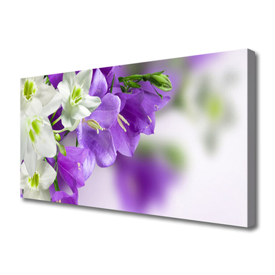 Canvas print Flowers floral purple white