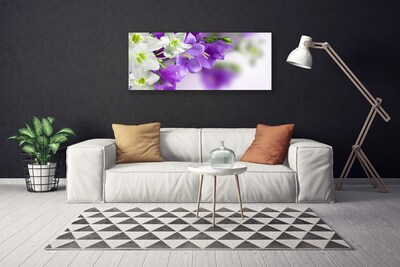 Canvas print Flowers floral purple white