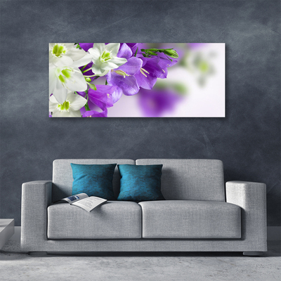 Canvas print Flowers floral purple white