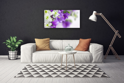 Canvas print Flowers floral purple white