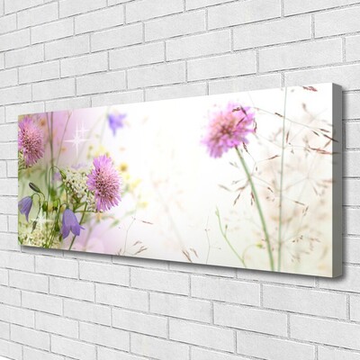 Canvas print Flowers floral pink green