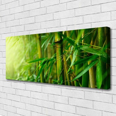 Canvas print Bamboo stalks floral green