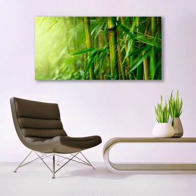 Canvas print Bamboo stalks floral green