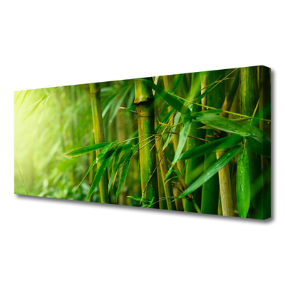 Canvas print Bamboo stalks floral green