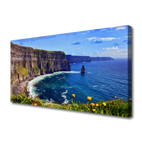 Canvas print Gulf landscape brown blue green