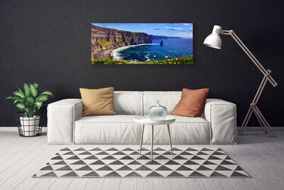 Canvas print Gulf landscape brown blue green