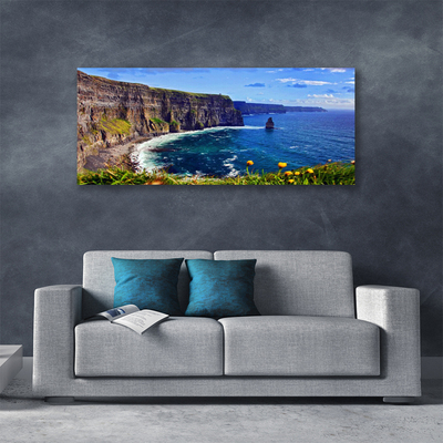 Canvas print Gulf landscape brown blue green