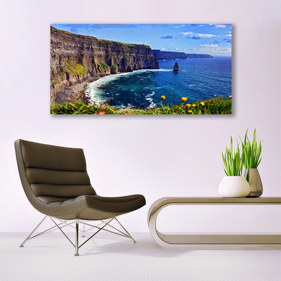 Canvas print Gulf landscape brown blue green