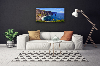 Canvas print Gulf landscape brown blue green