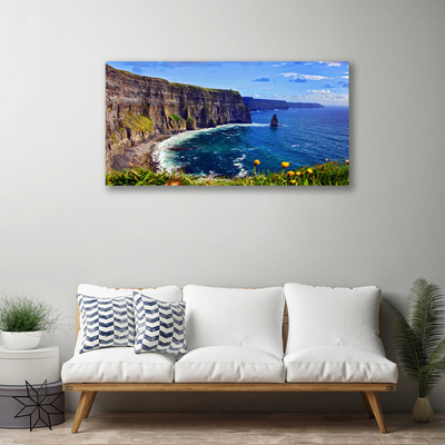 Canvas print Gulf landscape brown blue green