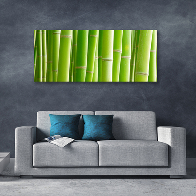 Canvas print Bamboo stalks floral green