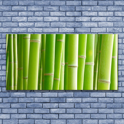 Canvas print Bamboo stalks floral green