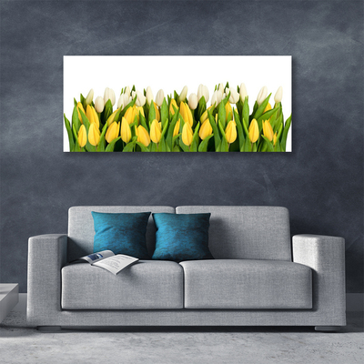 Canvas print Tulips floral yellow green