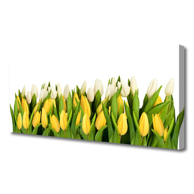 Canvas print Tulips floral yellow green