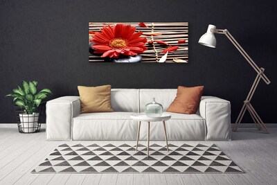 Canvas print Flower floral red yellow