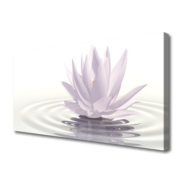 Canvas print Flower water art white