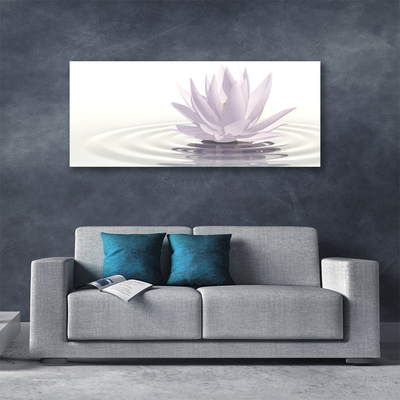 Canvas print Flower water art white