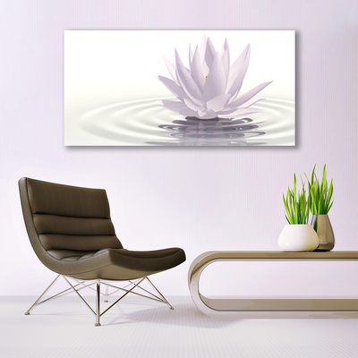 Canvas print Flower water art white