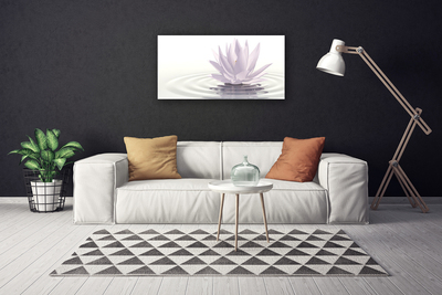 Canvas print Flower water art white