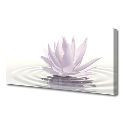 Canvas print Flower water art white