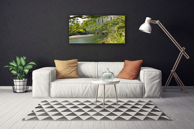 Canvas print Lake nature green