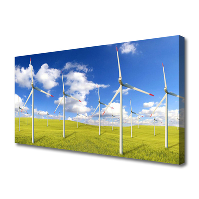 Canvas print Field architecture green