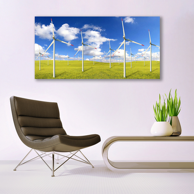 Canvas print Field architecture green