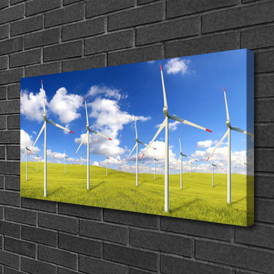 Canvas print Field architecture green