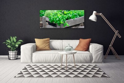 Canvas print Leaves floral green