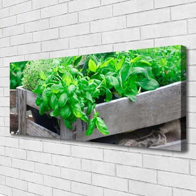 Canvas print Leaves floral green