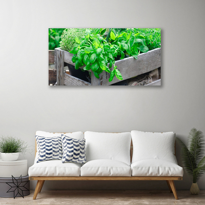 Canvas print Leaves floral green