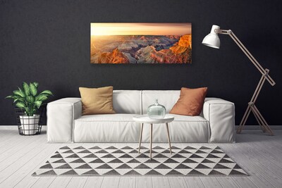 Canvas print Mountains landscape brown grey