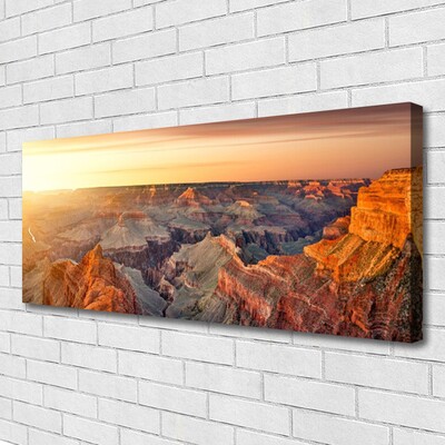 Canvas print Mountains landscape brown grey