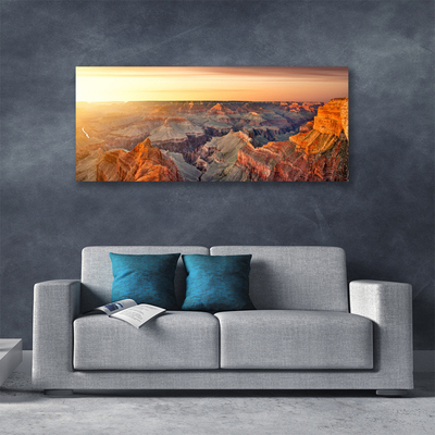 Canvas print Mountains landscape brown grey