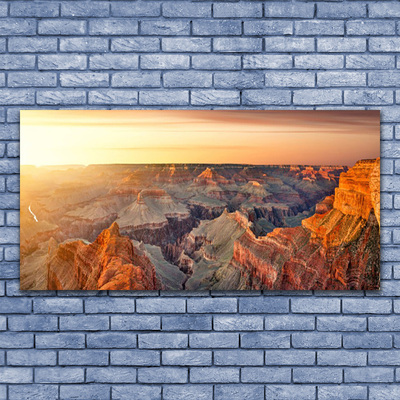 Canvas print Mountains landscape brown grey