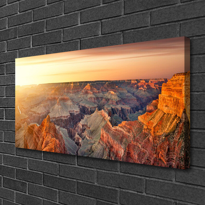 Canvas print Mountains landscape brown grey