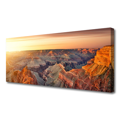 Canvas print Mountains landscape brown grey