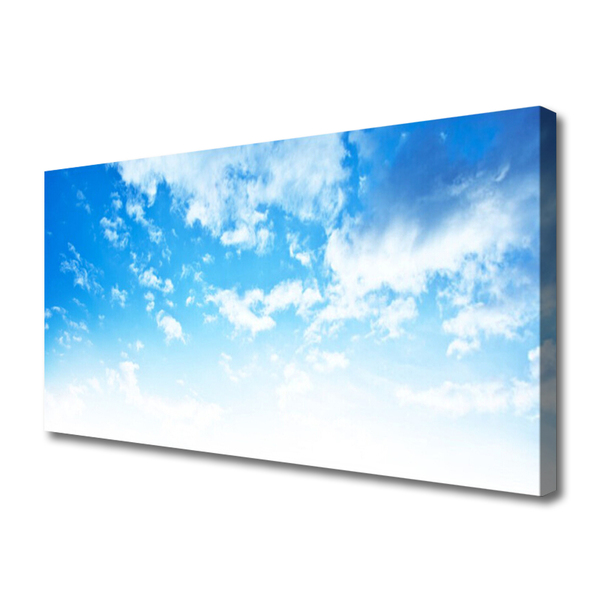 Canvas print Sky landscape blue white