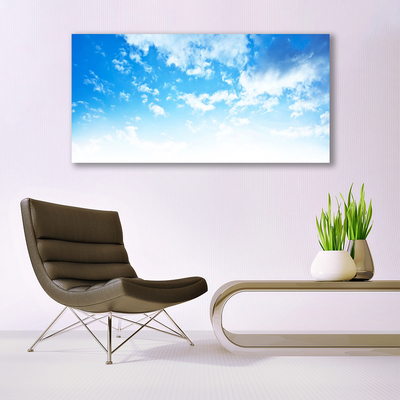 Canvas print Sky landscape blue white