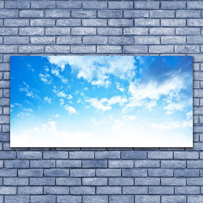 Canvas print Sky landscape blue white