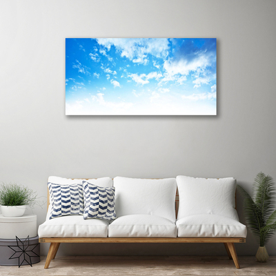 Canvas print Sky landscape blue white